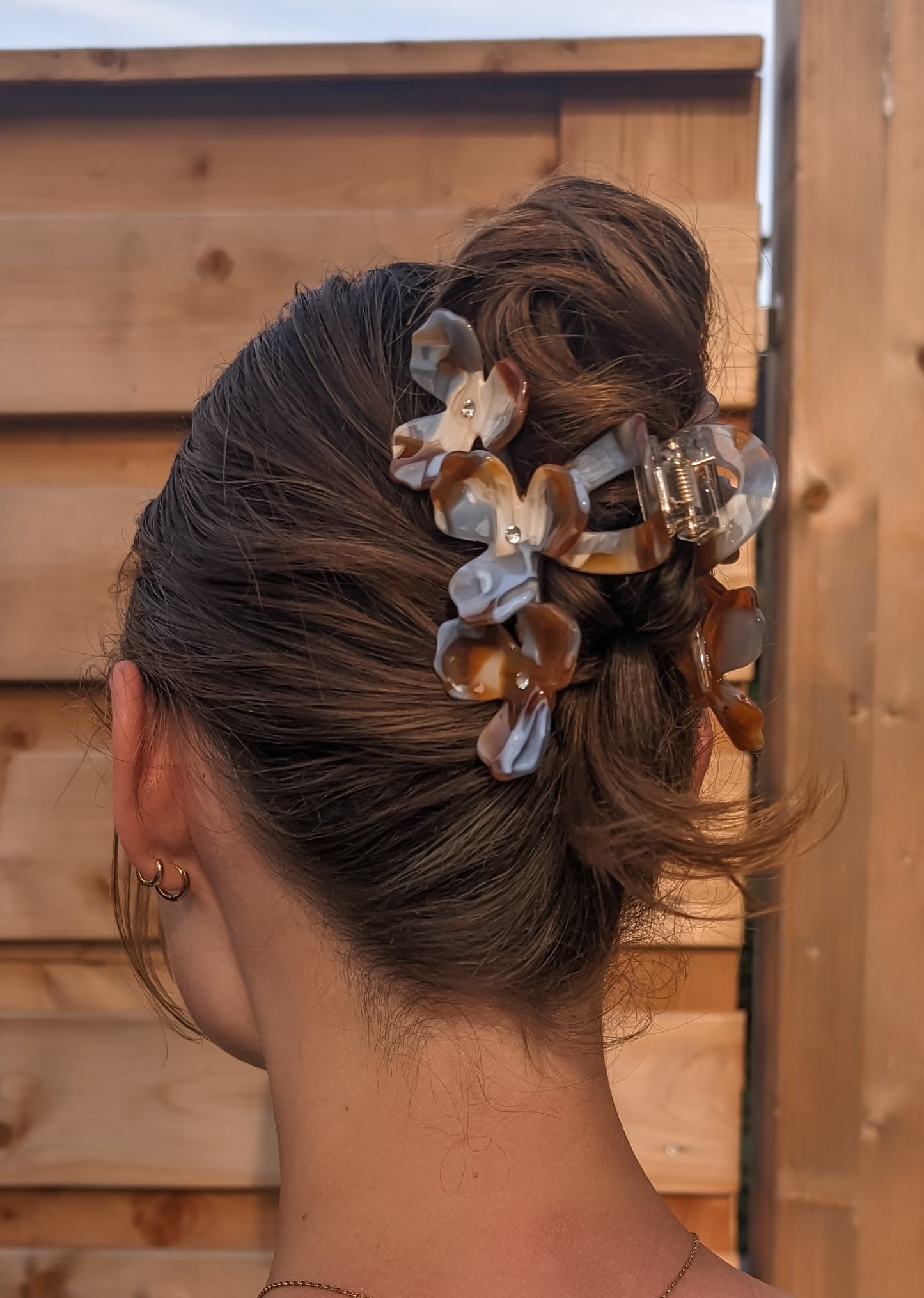 Floral Acetate Hair Claw Clip