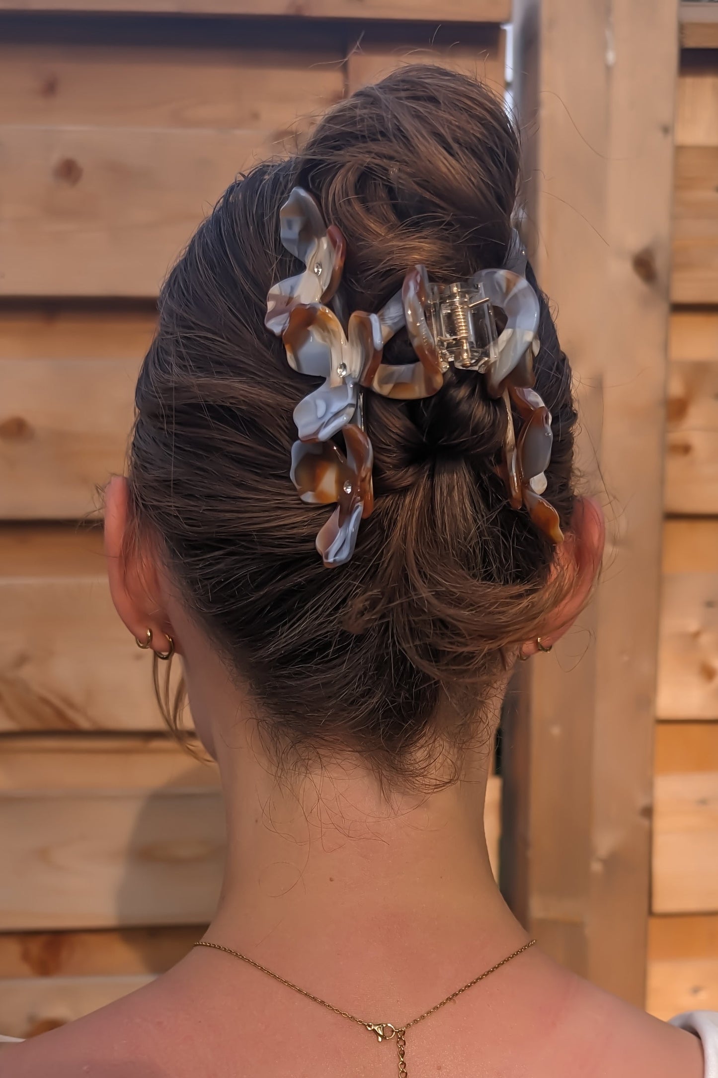 Floral Acetate Hair Claw Clip