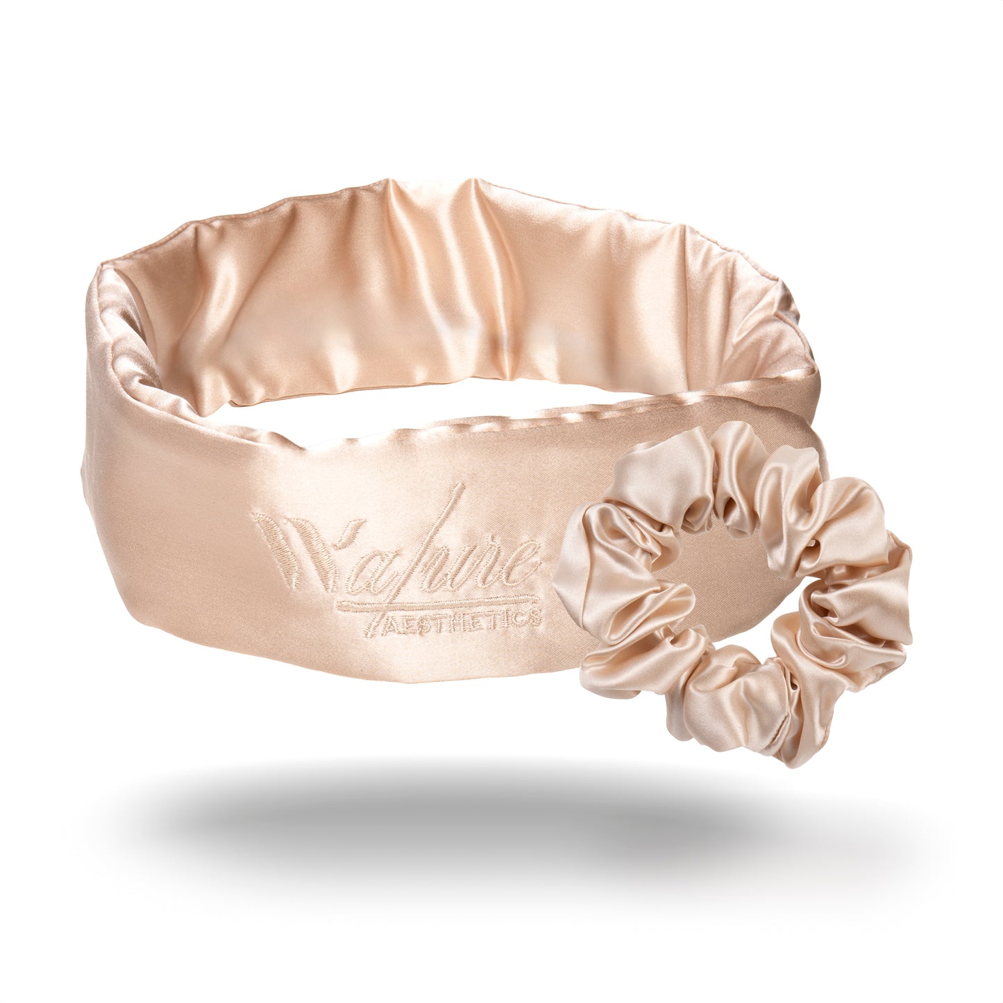 100% Mulberry Silk Hairband & Scrunchie – Self-Care Beauty Set