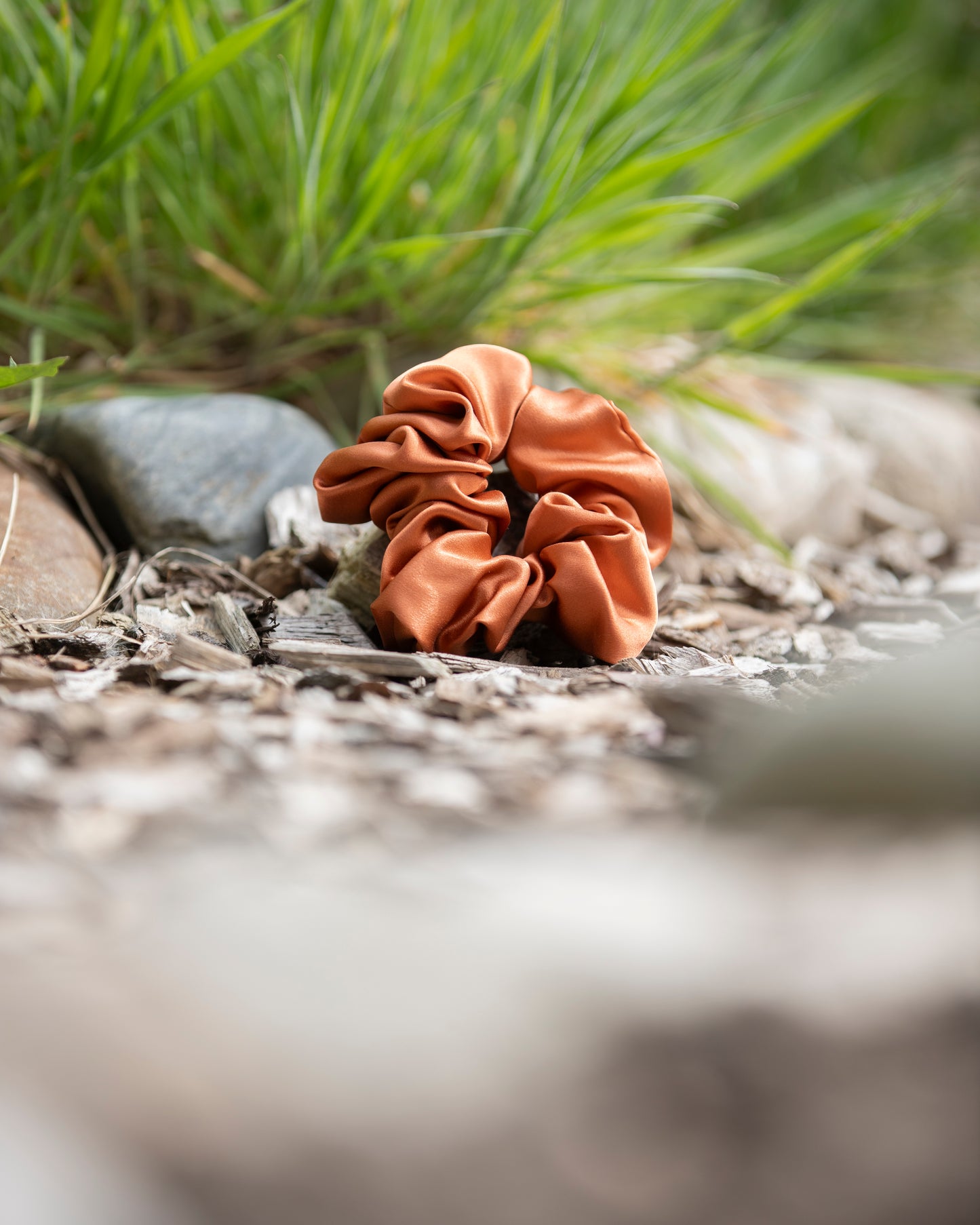 100% mulberry silk scrunchie set – 3x Orange shades
